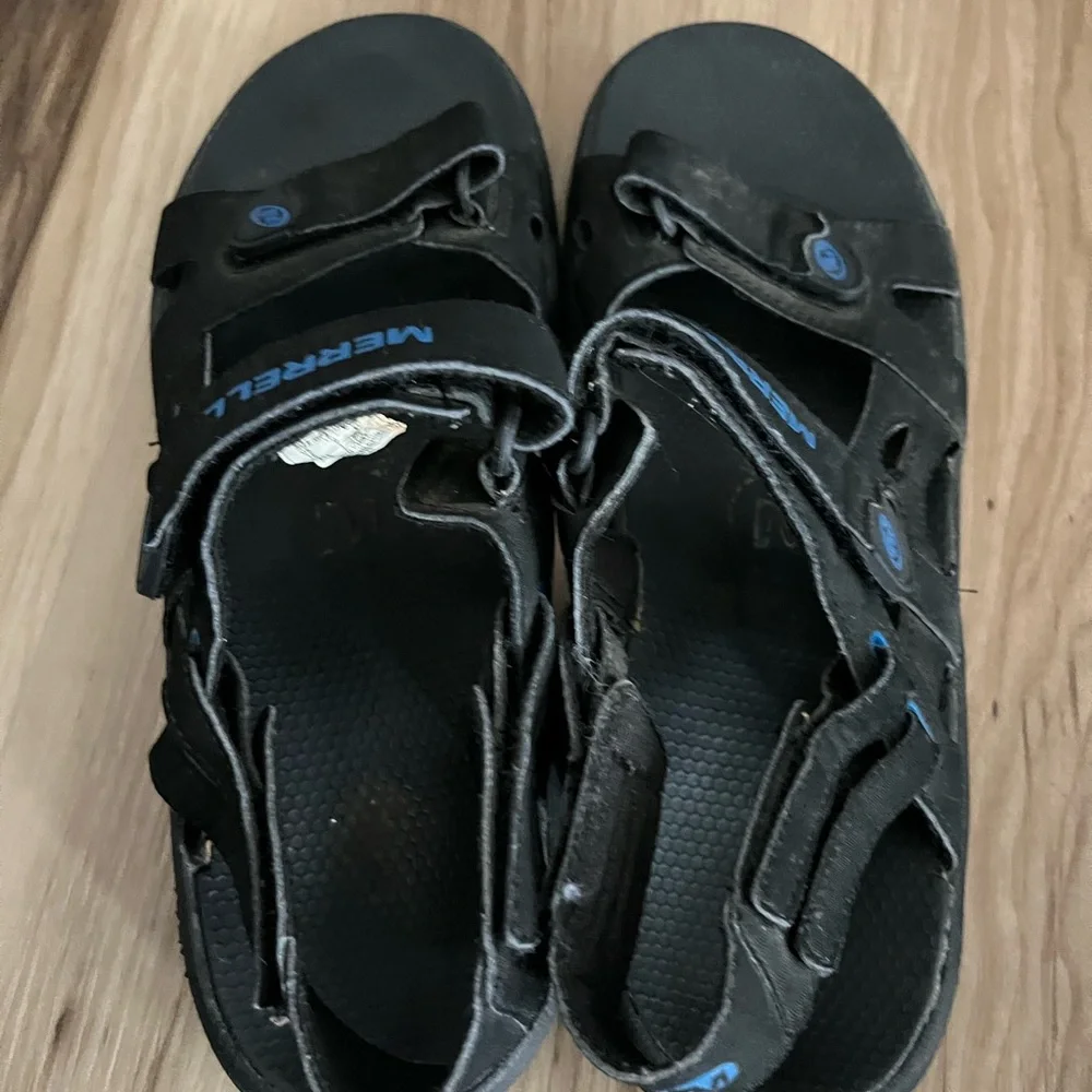 Merrell Cedrus Convert Black/Snorkel Blue Sport Mens Size 11 Strappy Sandals